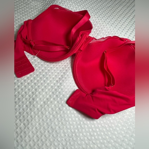 Natori Avail Full Figure 741258 Convertible Contour Underwire Bra 32H Lace Red - Picture 6 of 9